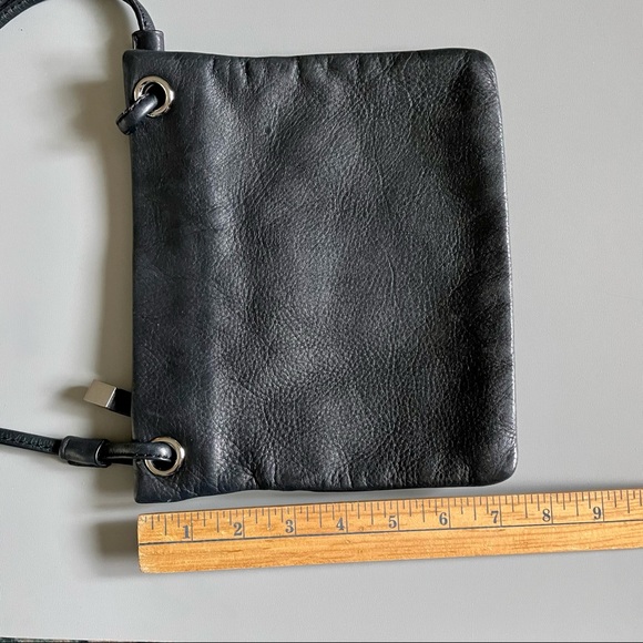 Margot Pebbled Black Leather Crossbody Bag Purse - Picture 5 of 12